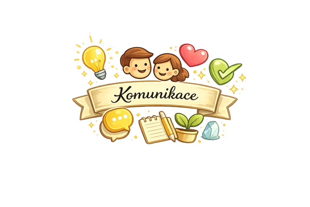 Komunikace a symboly bublin, notýsku a rozhovoru mezi dvěma lidmi jako stěžejní bod nejen pro oběti domácího násilí